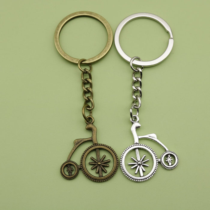 Zinc Alloy Bicycle Keychain Bag Charm Key Ring
