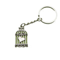 Metal Heart Birdcage Keychain Bag Charm Gift for Women view 5