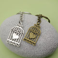 Metal Heart Birdcage Keychain Bag Charm Gift for Women view 4
