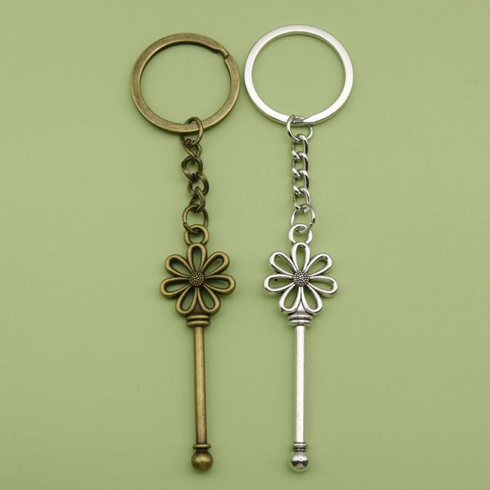 Zinc Alloy Flower Keychain For Bag Charm Gift