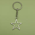 Metal Five Point Star Keychain Bag Charm Gift view 1