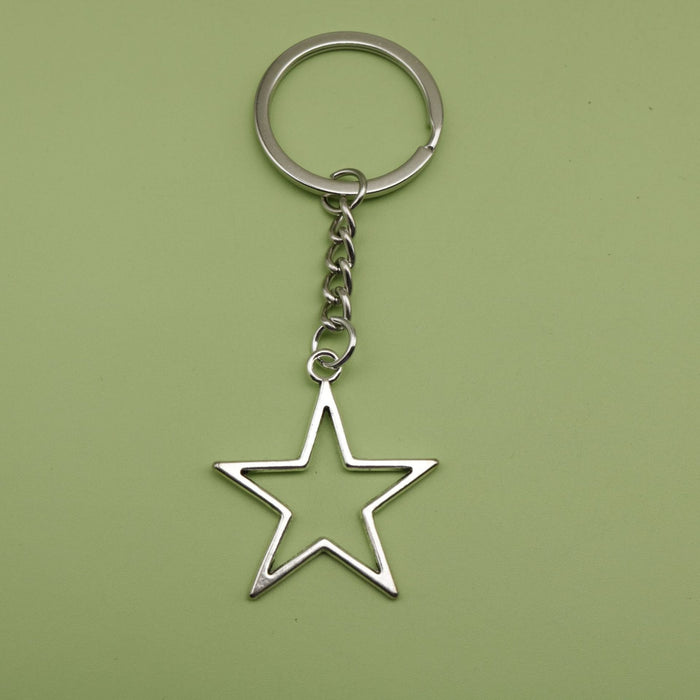 Metal Five Point Star Keychain Bag Charm Gift