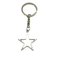 Metal Five Point Star Keychain Bag Charm Gift view 5
