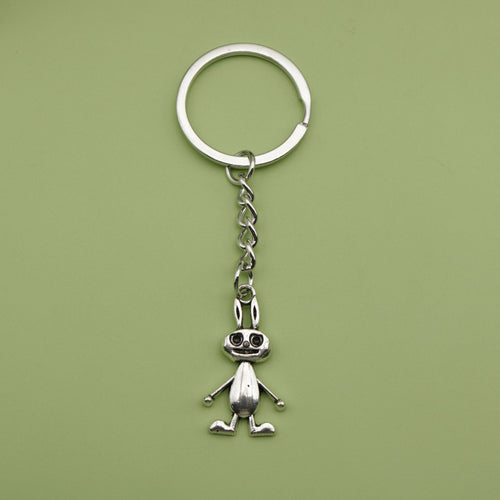 Metal Rabbit Keychain Bag Charm
