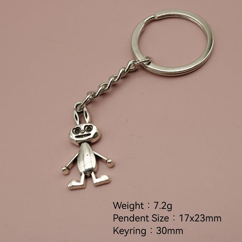 Metal Rabbit Keychain Bag Charm