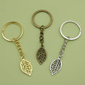 Zinc Alloy Simple Leaf Keychain Bag Charm Gift view 1