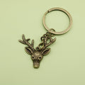 Metal Deer Head Keychain Animal Bag Charm Gift view 6