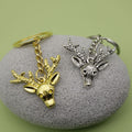 Metal Deer Head Keychain Animal Bag Charm Gift view 4