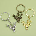 Metal Deer Head Keychain Animal Bag Charm Gift view 1