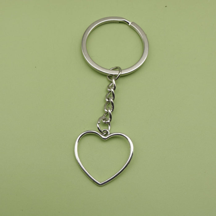 Metal Heart Keychain Bag Charm