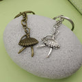 Metal Minimal Ballet Girl Keychain Bag Charm Gift view 4