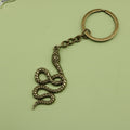 Zinc Alloy Simple Snake Keychain For Bag Charm Gift – Antique Copper view 6