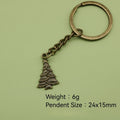 Metal Christmas Tree Keychain Gift view 2