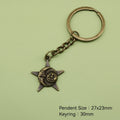 Metal Star Moon Sun Keychain Bag Charm Gift view 2