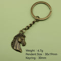 Zinc Alloy Minimalist Horse Head Keychain Bag Charm Gift view 2