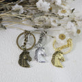 Zinc Alloy Minimalist Horse Head Keychain Bag Charm Gift view 3