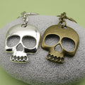 Metal Skull Keychain Bag Charm – Antique Copper view 3