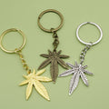 Zinc Alloy Simple Maple Leaf Keychain Bag Charm Gift view 1