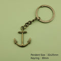 Zinc Alloy Minimal Anchor Keychain Bag Charm Fashion Accessory view 2