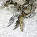 Zinc Alloy Wing Feather Keychain For Bag Charm Gift view 3