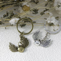 Metal Heart Wings Keychain Bag Charm Gift Key Ring view 3