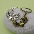 Metal Heart Wings Keychain Bag Charm Gift Key Ring view 4