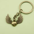 Metal Heart Wings Keychain Bag Charm Gift Key Ring view 6
