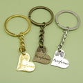 Metal Heart Letter Keychain Bag Charm Gift view 1