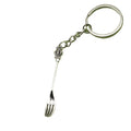 Zinc Alloy Fork Shape Keychain Bag Charm Gift view 5