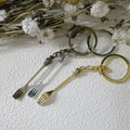 Zinc Alloy Fork Shape Keychain Bag Charm Gift view 3