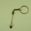 Zinc Alloy Fork Shape Keychain Bag Charm Gift view 6