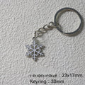 Zinc Alloy Snowflake Keychain For Winter Gift view 2