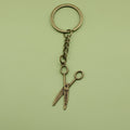 Metal Simple Scissors Keychain Sewing Tool Key Ring view 1