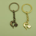 Metal Heart Keychain Bag Charm Gift – Antique Copper view 1