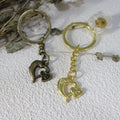 Metal Heart Keychain Bag Charm Gift – Antique Copper view 3