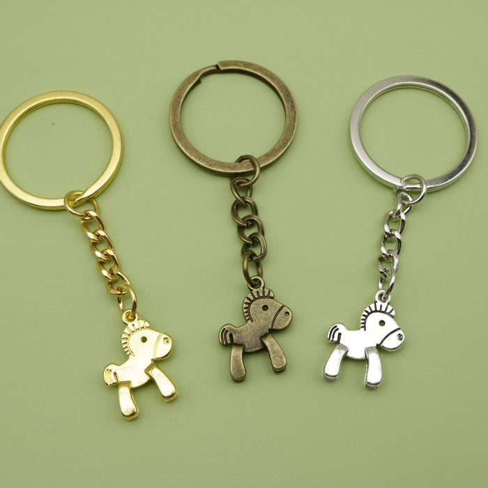 Metal Pony Keychain Cute Horse Bag Charm Gift