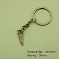 Metal Saw Keychain Key Ring view 2