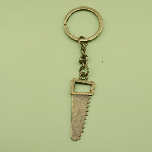 Zinc Alloy Minimalist Saw Tool Keychain Key Ring Gift