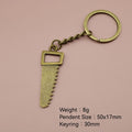 Zinc Alloy Minimalist Saw Tool Keychain Key Ring Gift view 2
