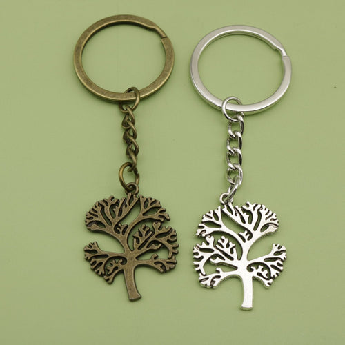Metal Tree Keychain Simple Bag Charm Gift