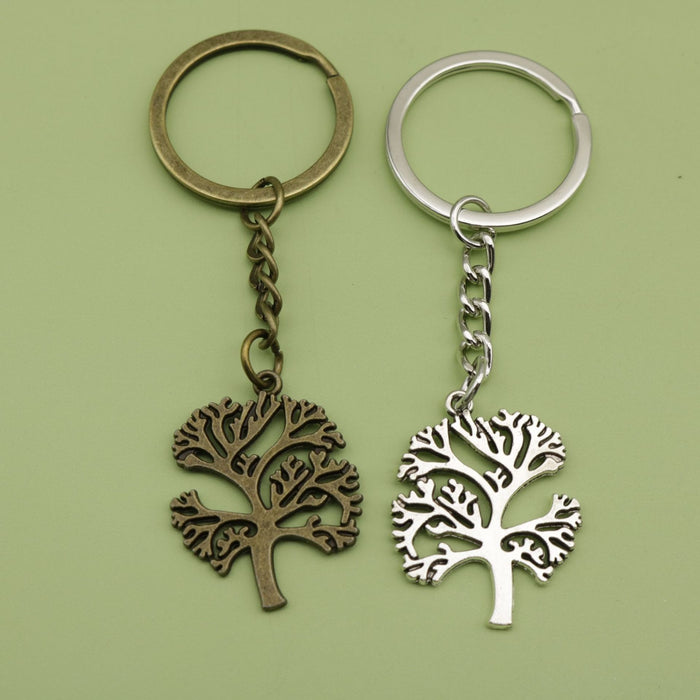 Metal Tree Keychain Simple Bag Charm Gift