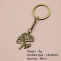 Metal Tree Keychain Simple Bag Charm Gift view 2