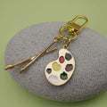 Enamel Paint Palette Keychain Bag Charm Gift view 3