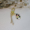 Enamel Paint Palette Keychain Bag Charm Gift view 2