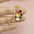 Enamel Paint Palette Keychain Bag Charm Gift view 4