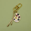 Enamel Paint Palette Keychain Bag Charm Gift view 1