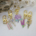 Zinc Alloy Enamel Flower Keychain Bag Charm Gift Key Ring view 2