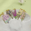 Zinc Alloy Enamel Flower Keychain Bag Charm Gift Key Ring view 3