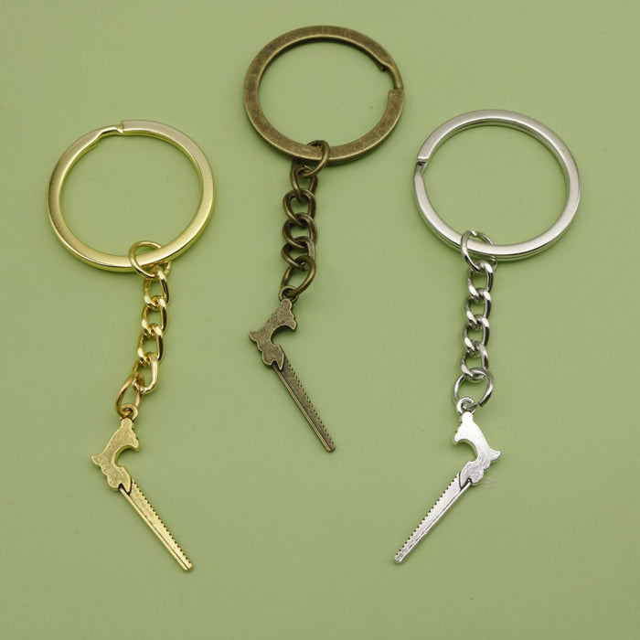 Zinc Alloy Saw Keychain Key Ring Tool