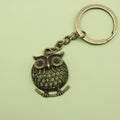 Zinc Alloy Simple Owl Keychain Bag Charm Gift view 6